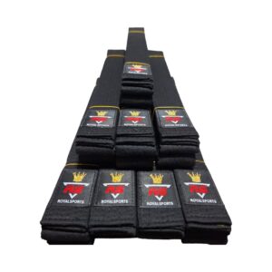 Cinturón negro ligero grosor estandar